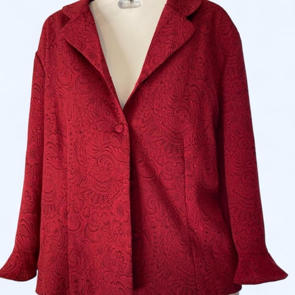 Red paisley blazer 12 Miss Dorby 12